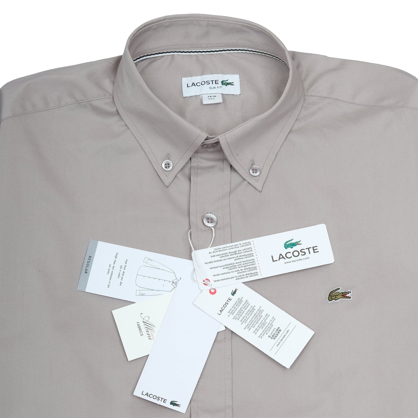 Lacoste Elegant Ecru Button-Up Shirt