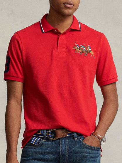 POLO RALPH LAUREN Prismatic Amber Drift Classic Fit Short Sleeve Piqu������ Polo