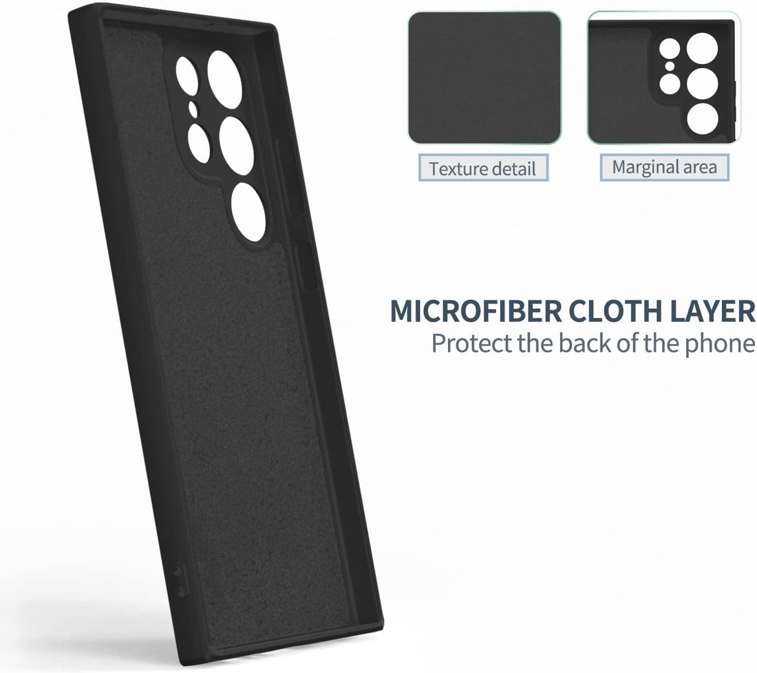 Samsung Galaxy S24 Ultra Liquid Silicon Case With Logo-  Cream