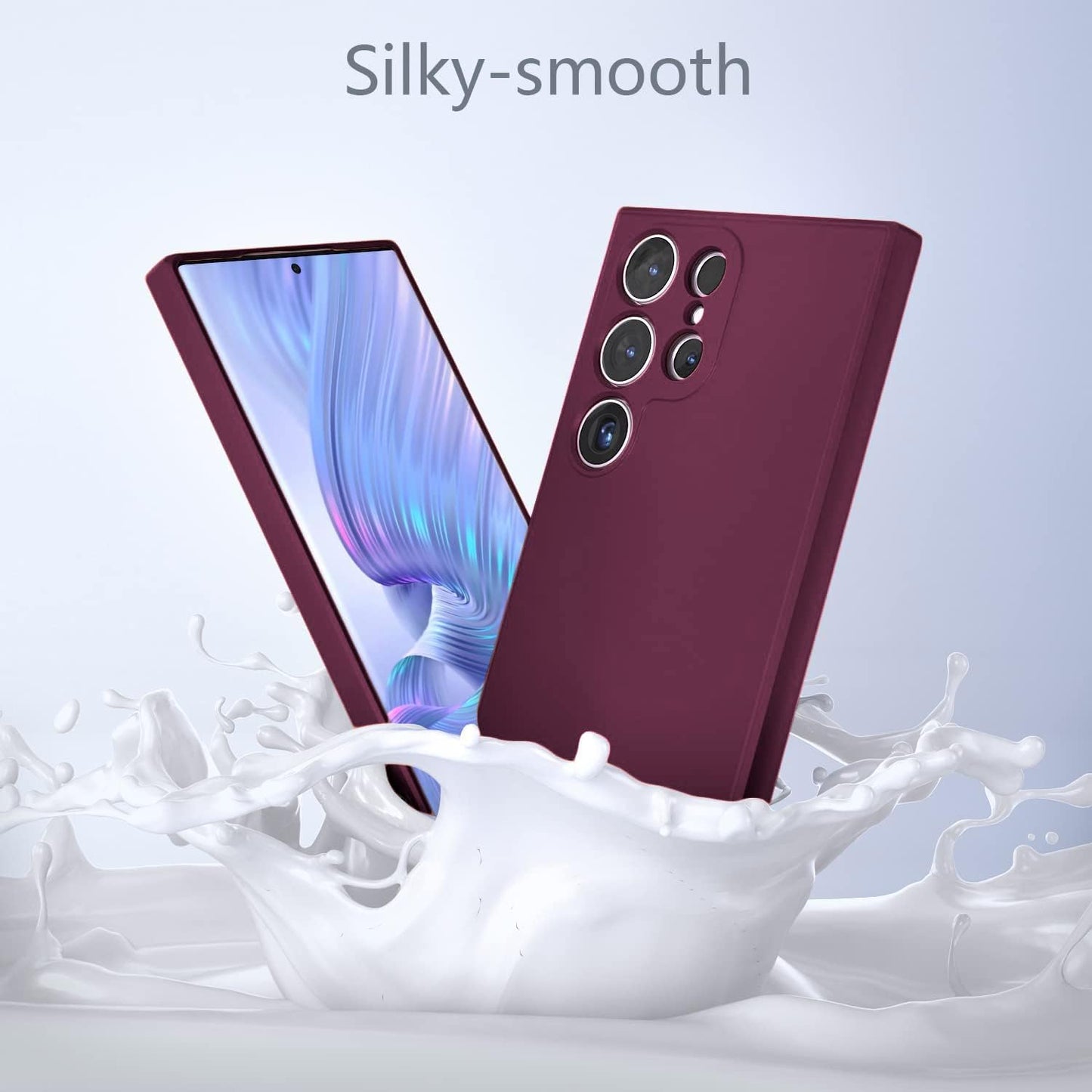 Samsung Galaxy S24 Ultra Liquid Silicon Case With Logo - Wine