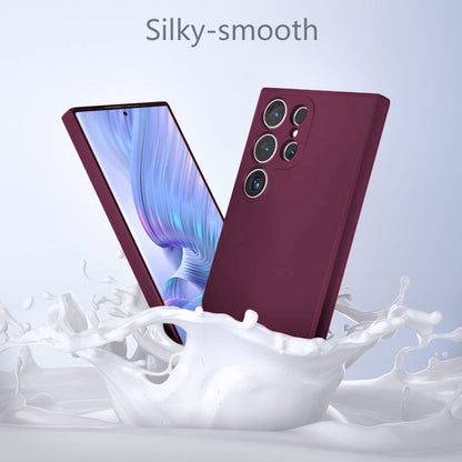 Samsung Galaxy S24 Ultra Liquid Silicon Case With Logo - Wine