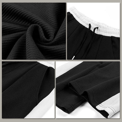 Men's Outfit Casual 2 Piece Contrast Sports Jogging Tracksuits Set