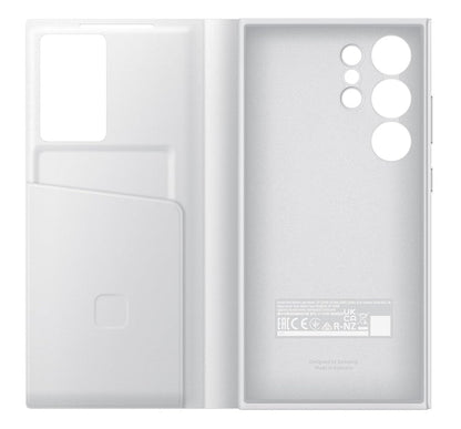 Samsung Galaxy S24 Ultra Smart View Window Flip Wallet Case with Control - White