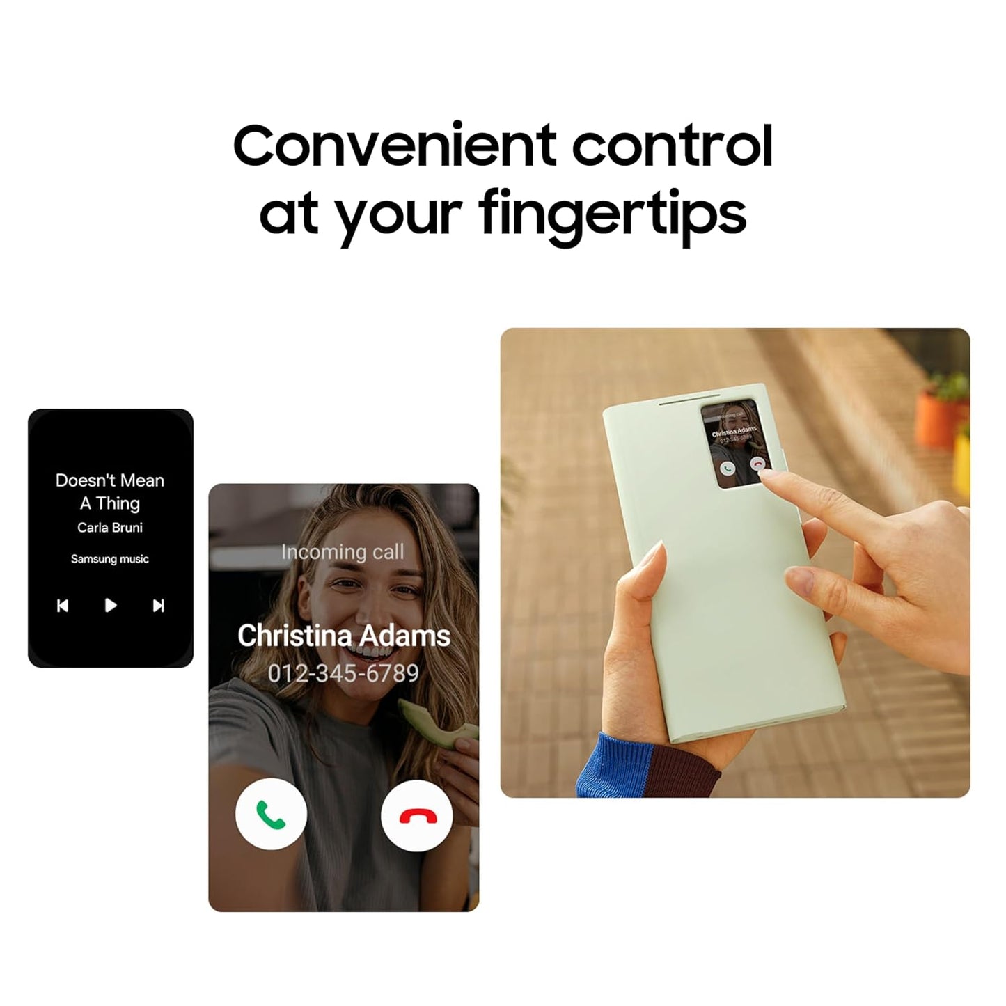 Samsung Galaxy S24 Ultra Smart View Window Flip Wallet Case with Control - Black