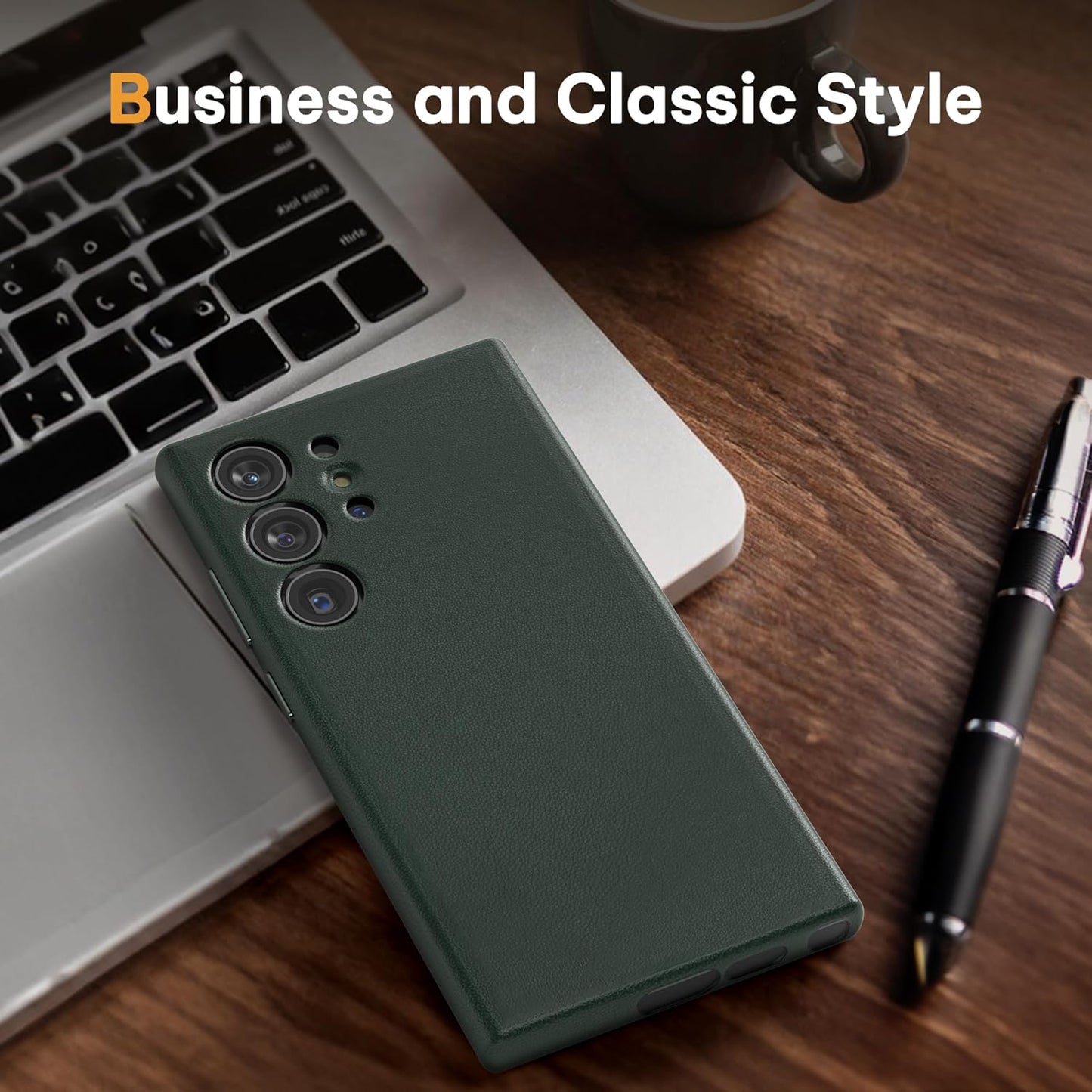 YG Cases | Samsung Galaxy S24 Ultra Leather Case Slim Profile - Green