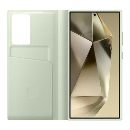 Samsung Galaxy S24 Ultra Smart View Window Flip Wallet Case with Control - Light Green