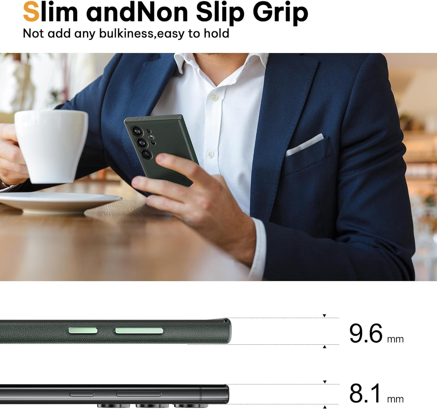 YG Cases | Samsung Galaxy S24 Ultra Leather Case Slim Profile - Green