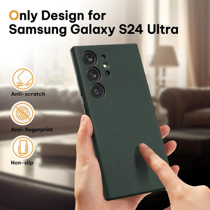 YG Cases | Samsung Galaxy S24 Ultra Leather Case Slim Profile - Green