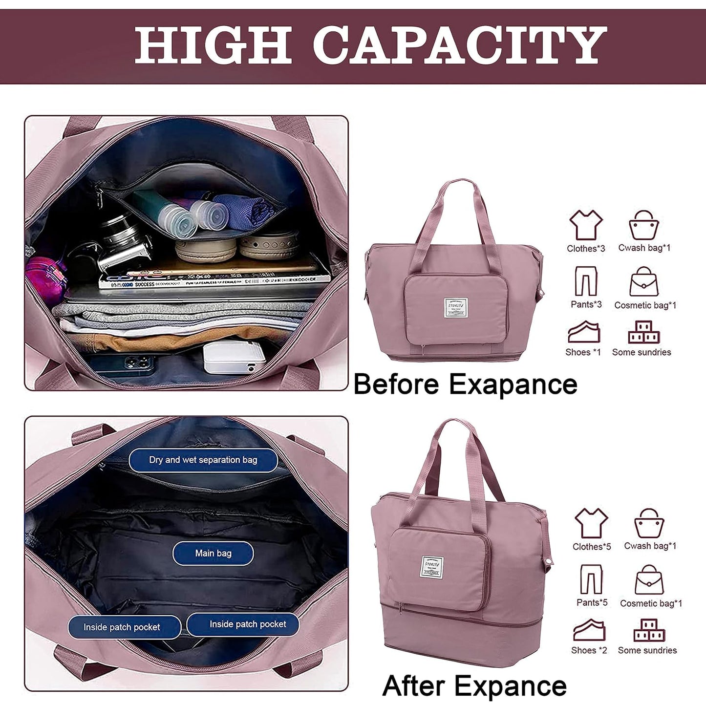 Foldable Travel Duffel Bag