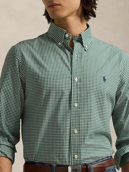 Polo Ralph Lauren Classic Fit Gingham Shirt in Enchanted Forest Green