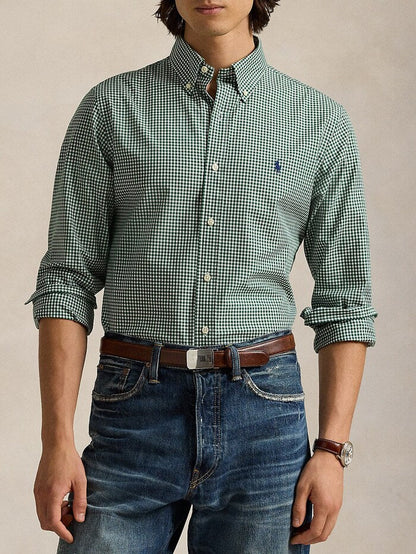 Polo Ralph Lauren Classic Fit Gingham Shirt in Enchanted Forest Green