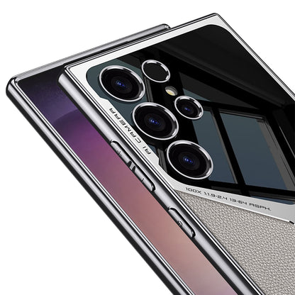 Samsung Galaxy S24 Ultra GKK Synthetic Leather Electroplating Supersonic Speed Shockproof Case - Violet