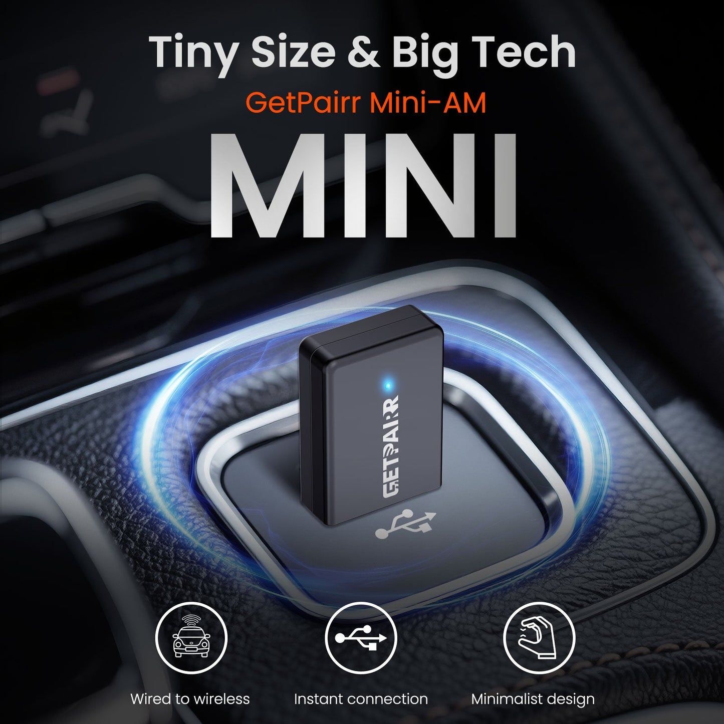 2025 Galaxy GetPairr™ Magic Ultra Mini 3.0 wireless CarPlay Android Auto Adapter