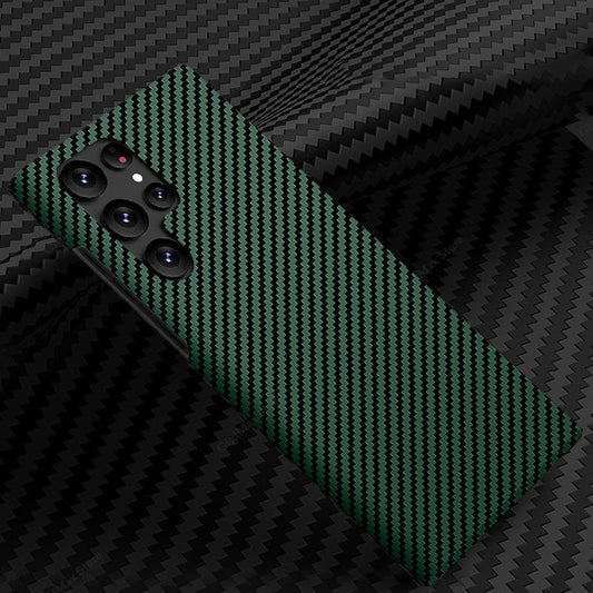 Samsung Galaxy S24 Ultra Piblue Carbon Fiber Aramid Kevilar Case - Green