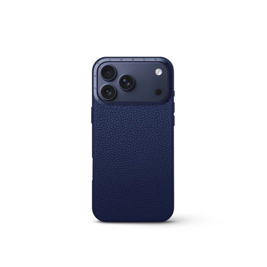 iPhone Case 17 - Full-Grain Leather - Midnight Blue