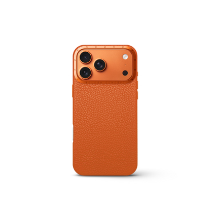 iPhone Case 17 - Full-Grain Leather - Orange
