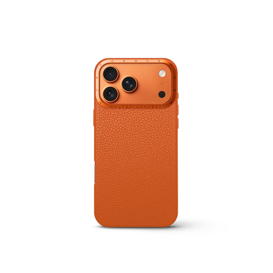 iPhone Case 17 - Full-Grain Leather - Orange