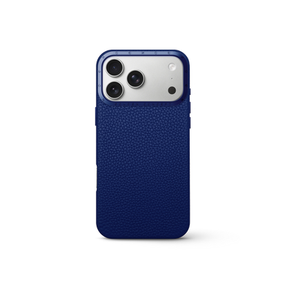 iPhone Case 17 - Full-Grain Leather - Deep Blue