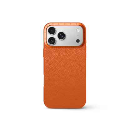 iPhone Case 17 - Full-Grain Leather - Orange