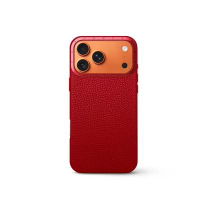 iPhone Case 17 - Full-Grain Leather - Cherry