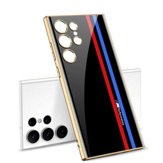 Samsung Galaxy S24 Ultra Original GKK Three Stipe Printed Super Shine Glass Case