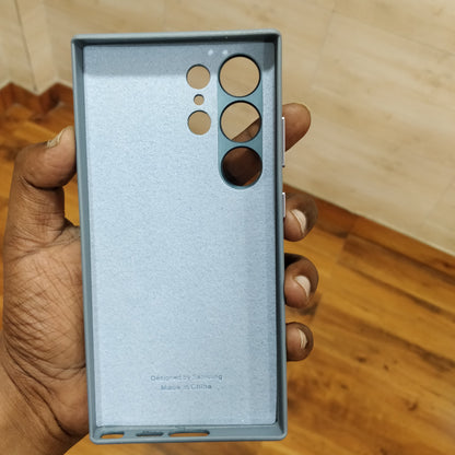 Samsung Galaxy S24 Ultra Vegan Leather Case Slim Profile - Sky Blue