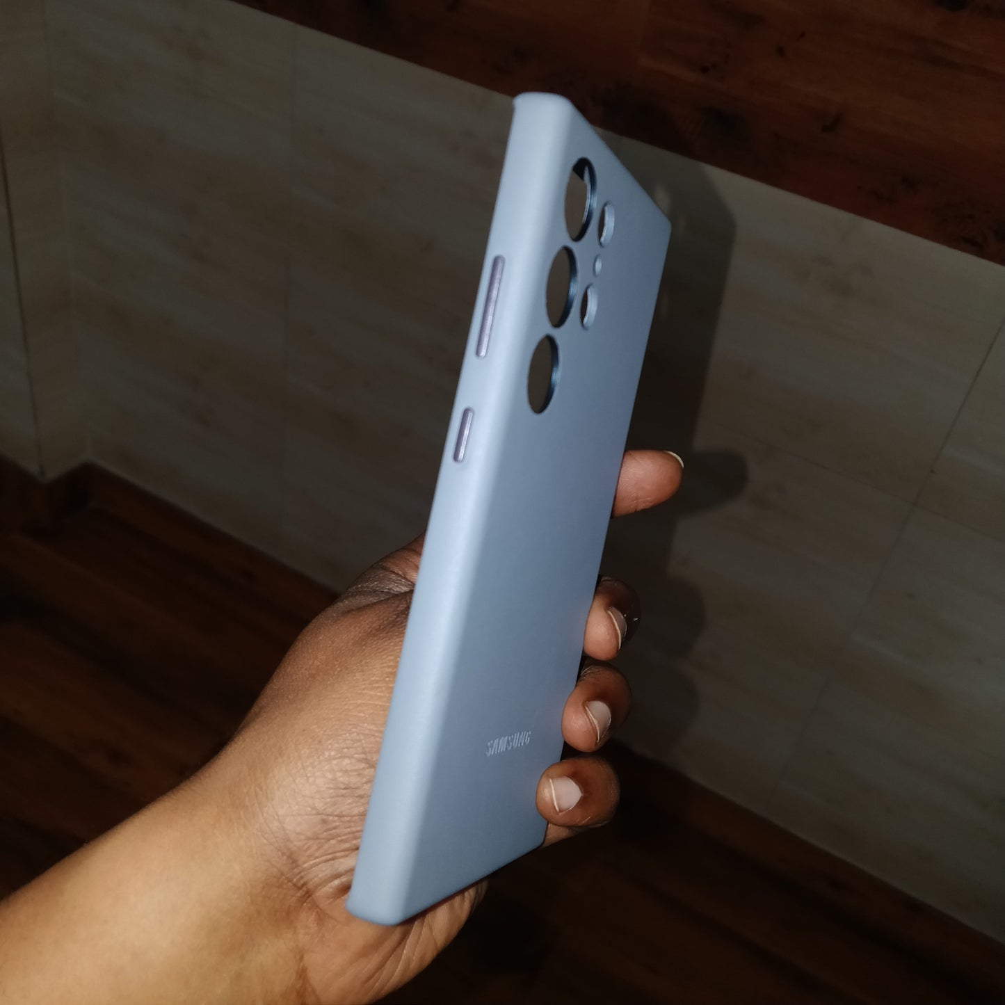 Samsung Galaxy S24 Ultra Vegan Leather Case Slim Profile - Sky Blue