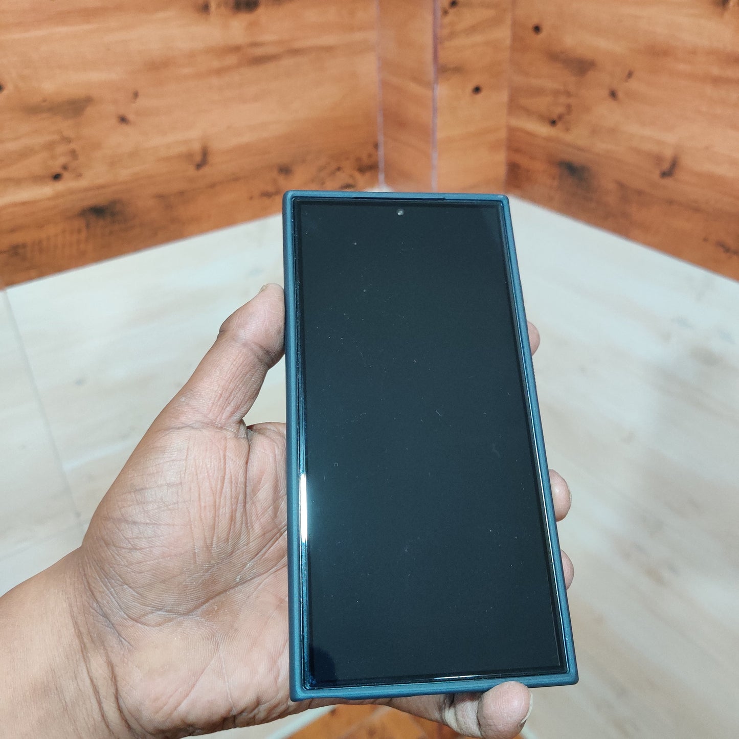 Samsung Galaxy S24 Ultra Carbon Fiber Textured Soft & Silky Shockproof Hybrid Case - Black