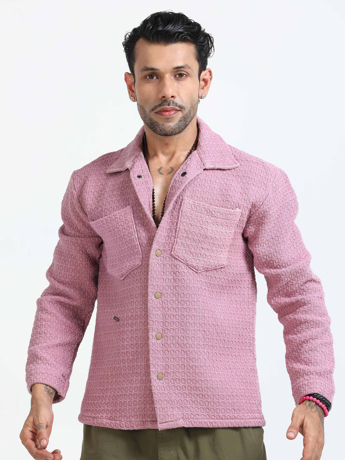 Italian Colony Cozy Blush Textured Shacket
