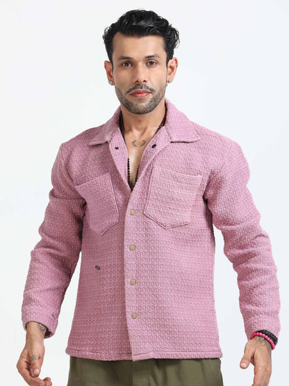 Italian Colony Cozy Blush Textured Shacket