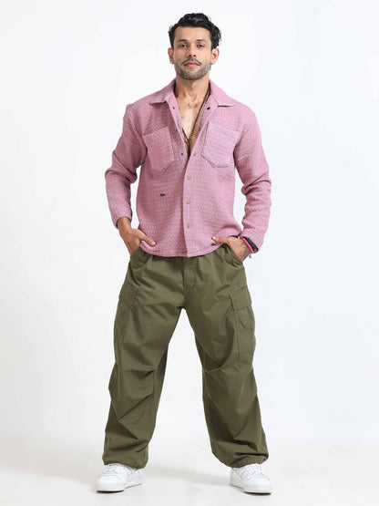 Italian Colony Cozy Blush Textured Shacket