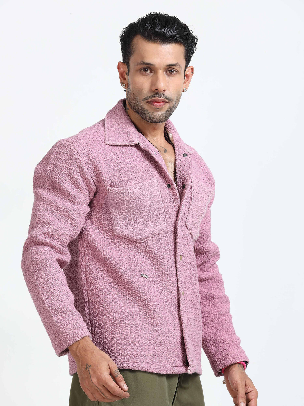 Italian Colony Cozy Blush Textured Shacket
