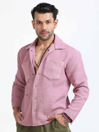 Italian Colony Cozy Blush Textured Shacket