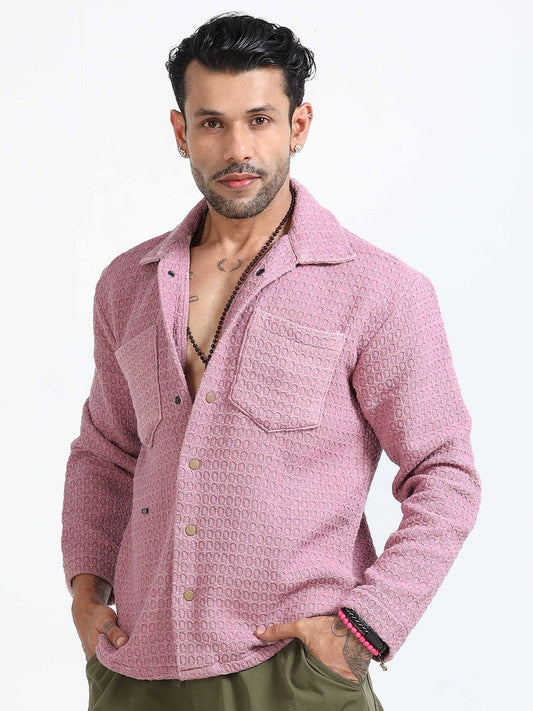 Italian Colony Cozy Blush Textured Shacket