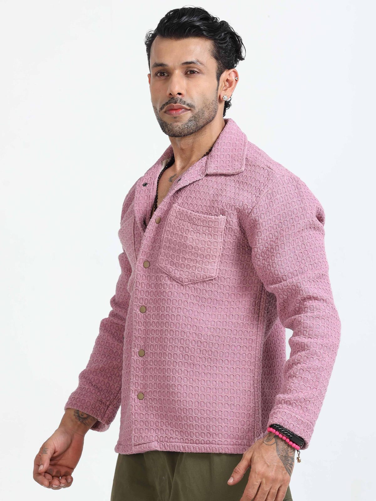 Italian Colony Cozy Blush Textured Shacket