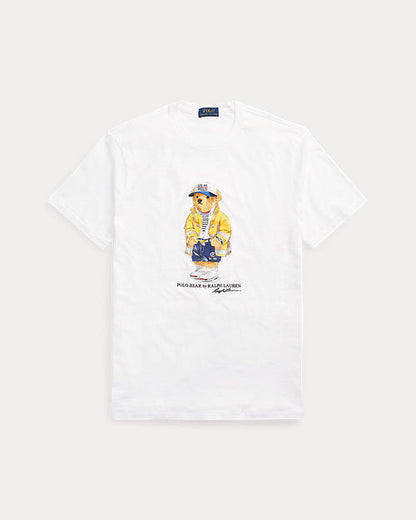 Polo Ralph Lauren Playful Polo Bear Graphic Tee in Crisp White