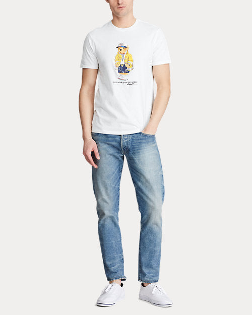 Polo Ralph Lauren Playful Polo Bear Graphic Tee in Crisp White