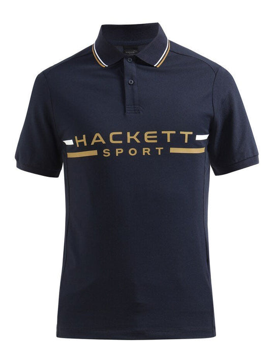 Hackett Sport Elegant Midnight Navy Cotton Blend Polo Shirt