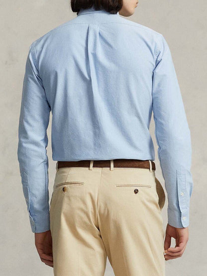Ralph Lauren Classic Cotton Sky Blue Button-Up Shirt