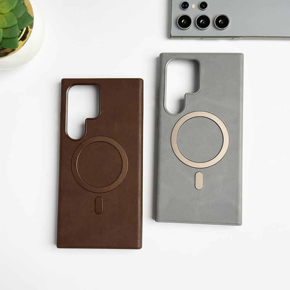 YG | Smooth MagSafe Leather Case