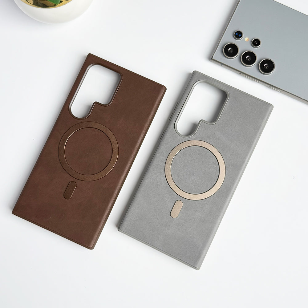 YG | Smooth MagSafe Leather Case