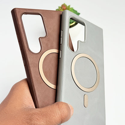 YG | Smooth MagSafe Leather Case