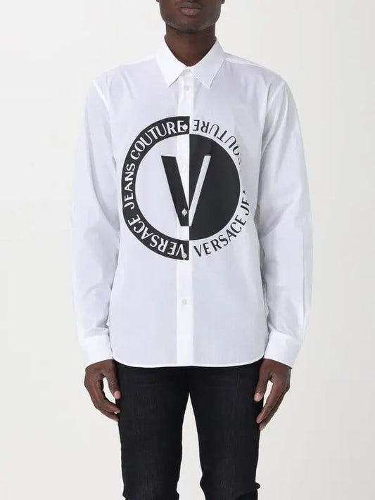 VERSACE JEANS COUTURE Seraphic Pearl Long Sleeve Button-Up Shirt