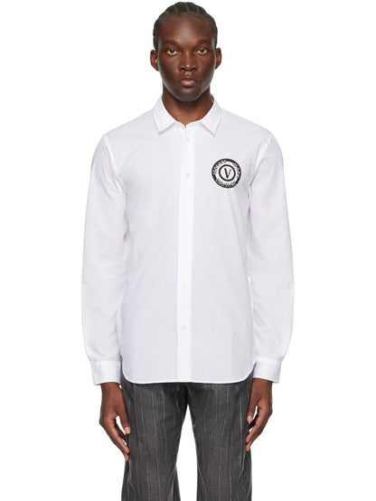 VERSACE Prismatic Pearl Classic Fit Long Sleeve Shirt