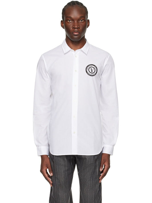 VERSACE Prismatic Pearl Classic Fit Long Sleeve Shirt