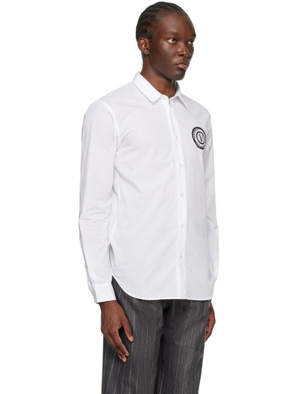 VERSACE Prismatic Pearl Classic Fit Long Sleeve Shirt