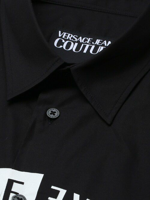 VERSACE JEANS COUTURE Prismatic Onyx Whisper Classic Fit Long Sleeve Shirt