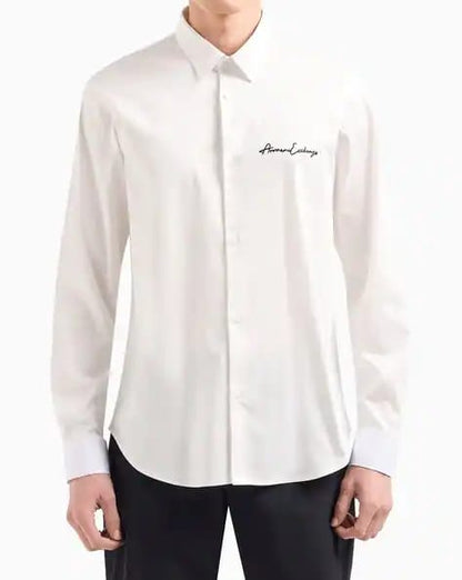 Armani Exchange Signature Classic White Shirt