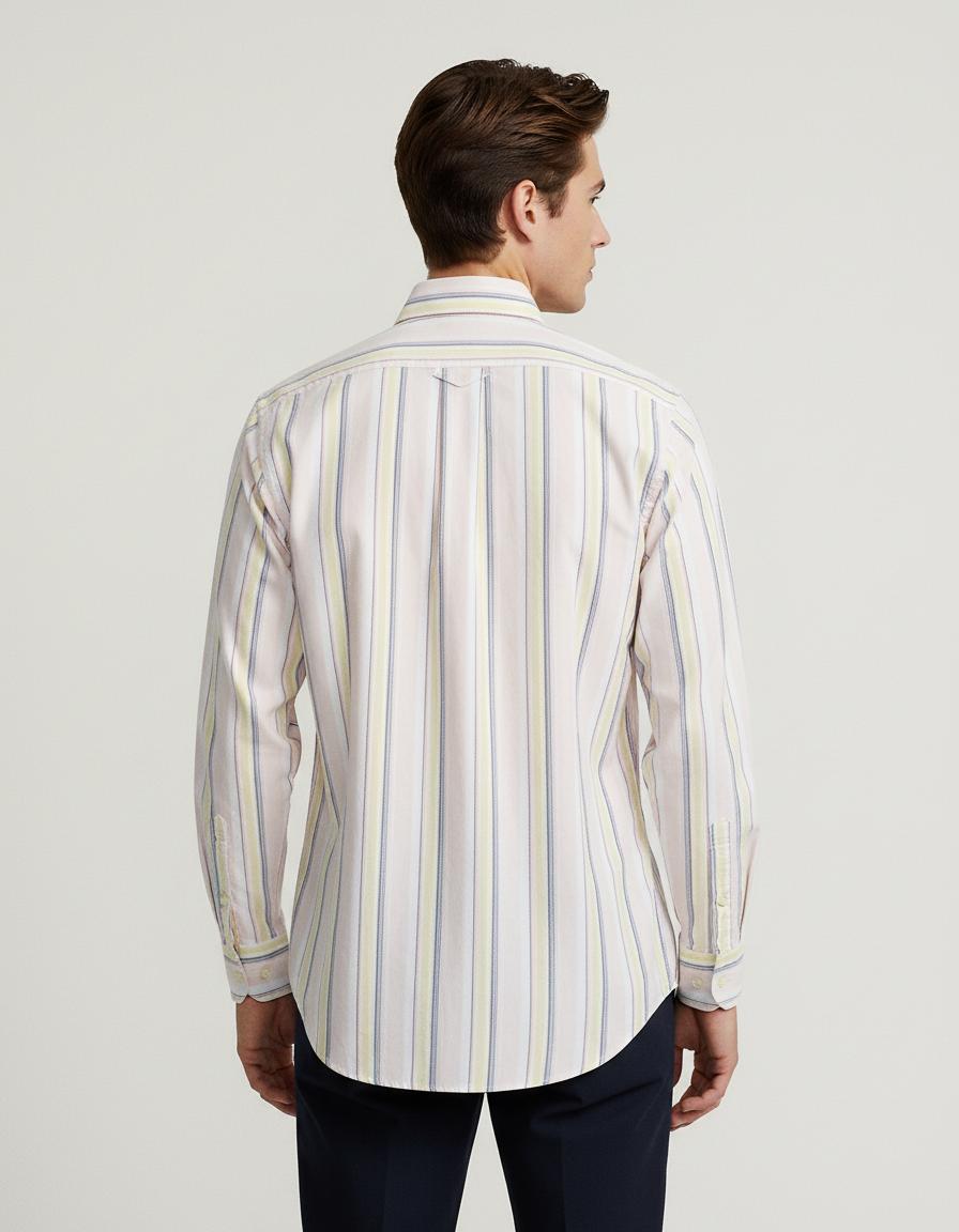 Polo Ralph Lauren Custom Fit Striped Shirt in Soft Pastel Hues
