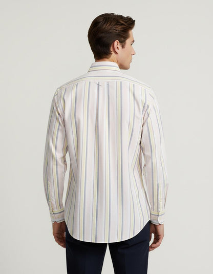 Polo Ralph Lauren Custom Fit Striped Shirt in Soft Pastel Hues